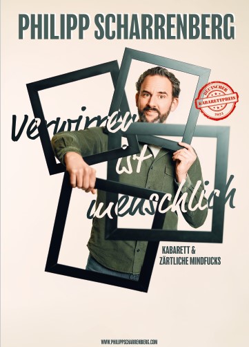 Philipp Scharrenberg Verwirren ist menschlich Plakat Deutscher Kabarettpreis 2023